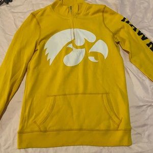 PINK Iowa Hawkeyes Quarter Zip Sweater